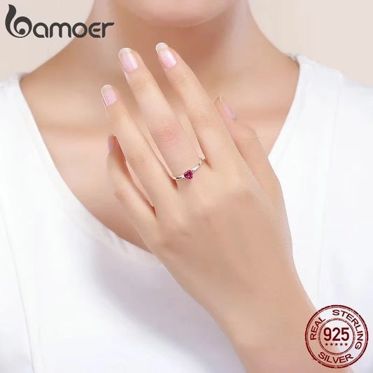 BAMOER authentique 100% 925 bague en argent Sterling SCR389