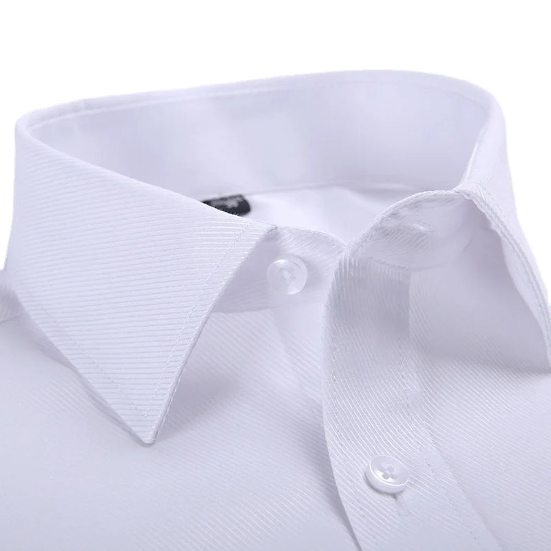 Chemise de Smoking à Manches sulfpour Homme, Tenue Décontractée, Coupe Cintrée, Couleur Unie, Document Français, Qualité