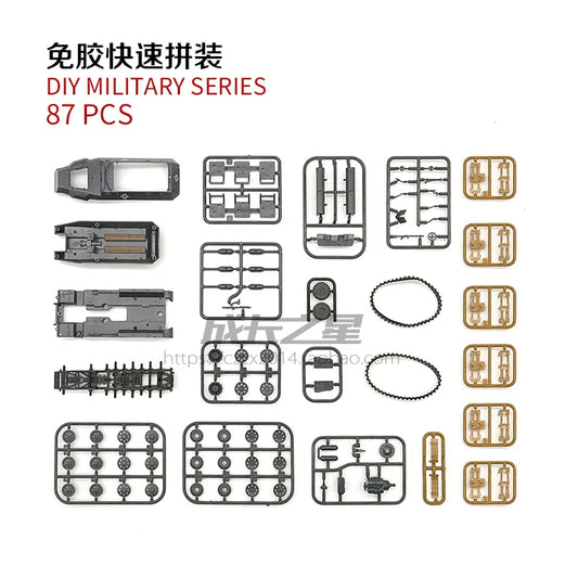Jouet de voiture militaire pour garçon, véhicule blindé de lancement de fusée, assemblage en plastique 4D, kits de modèles, WWII Stuka Zu Fuss, 1/72