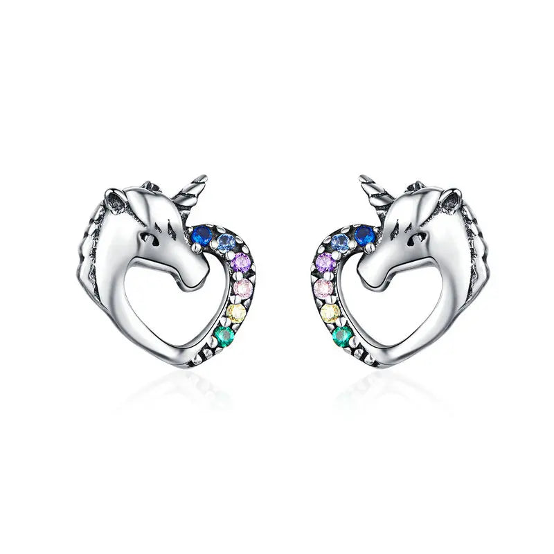 WOSTU boucles d'oreilles cœur fleur 100% argent Sterling 925 perle petites boucles d'oreilles pour femmes mariage fiançailles bijoux cadeaux