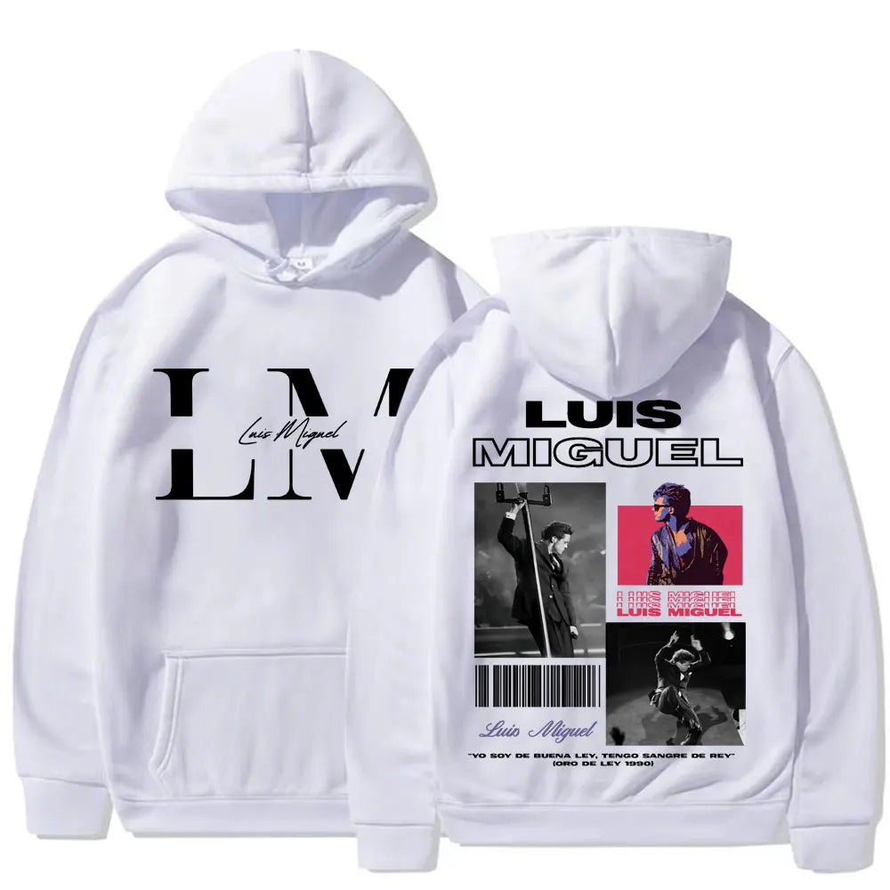 Sweats à capuche graphiques pour hommes et femmes, Rared Luis Miguel Album Tour, Harajuku Hip Hop, Punk, PVD, Sweat à capuche Smile Casual, Haute qualité