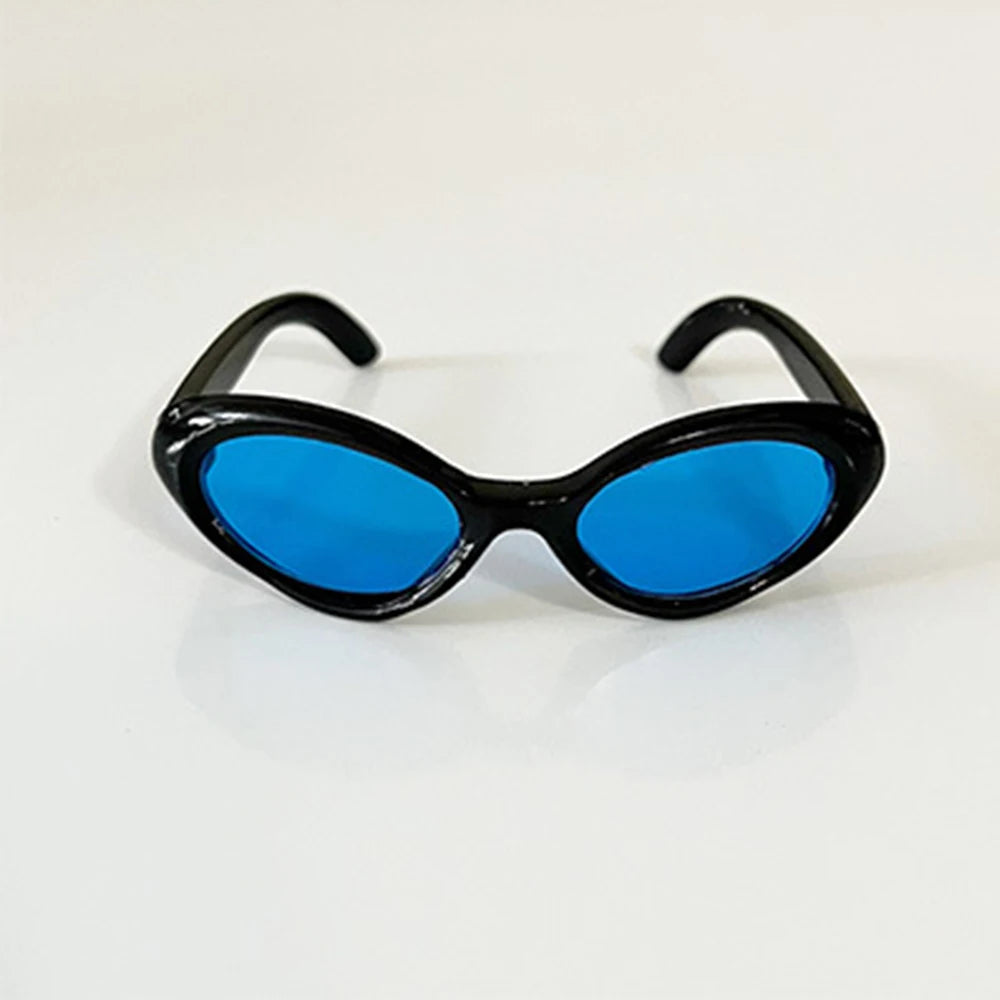 Lunettes de soleil ovales pour poupées en peluche Labubu Kpop idole, accessoires de poupée en plastique à la mode, lunettes mignonnes de décoration