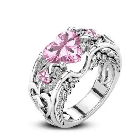 Bague multicolore en argent regardé 925 avec cœur d'amour, bijoux de mariage, cadeau pour mère, classique, authentique, 5 documents