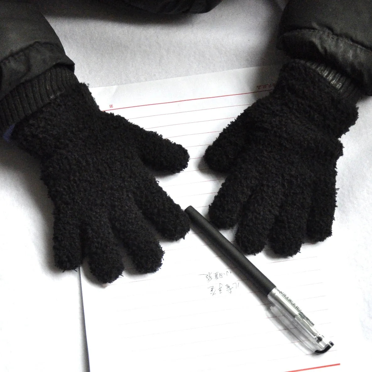Gants d'hiver en fourrure pour enfants, mitaines à doigts complets, gants doux, garder au chaud, sourire, épais, bébé, enfants de 3 à 6 ans