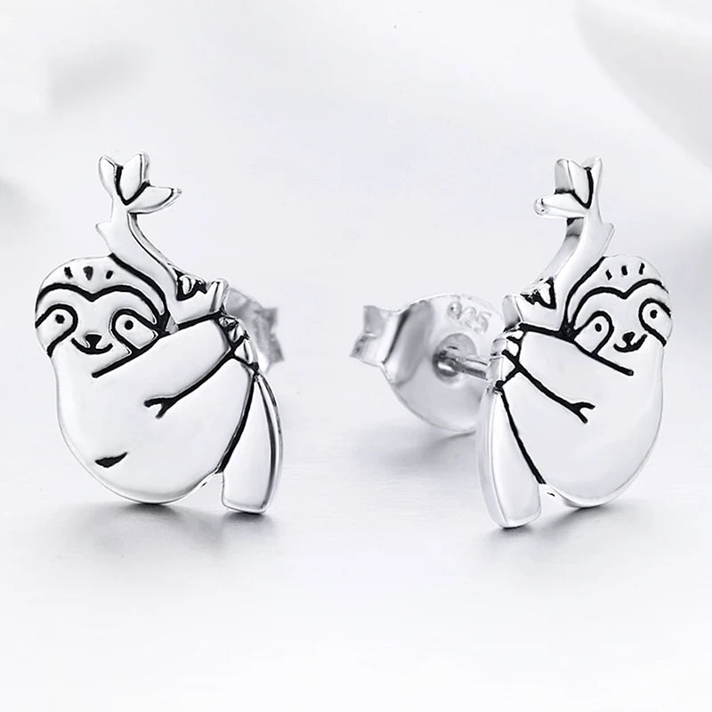 WOSTU boucles d'oreilles cœur fleur 100% argent Sterling 925 perle petites boucles d'oreilles pour femmes mariage fiançailles bijoux cadeaux