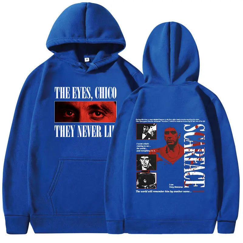 Sweats à capuche classiques Gangsters Movie planchers face pour hommes et femmes, pulls à capuche vintage, pulls gothiques respirants, Tony Montana Al Pac37, PVD