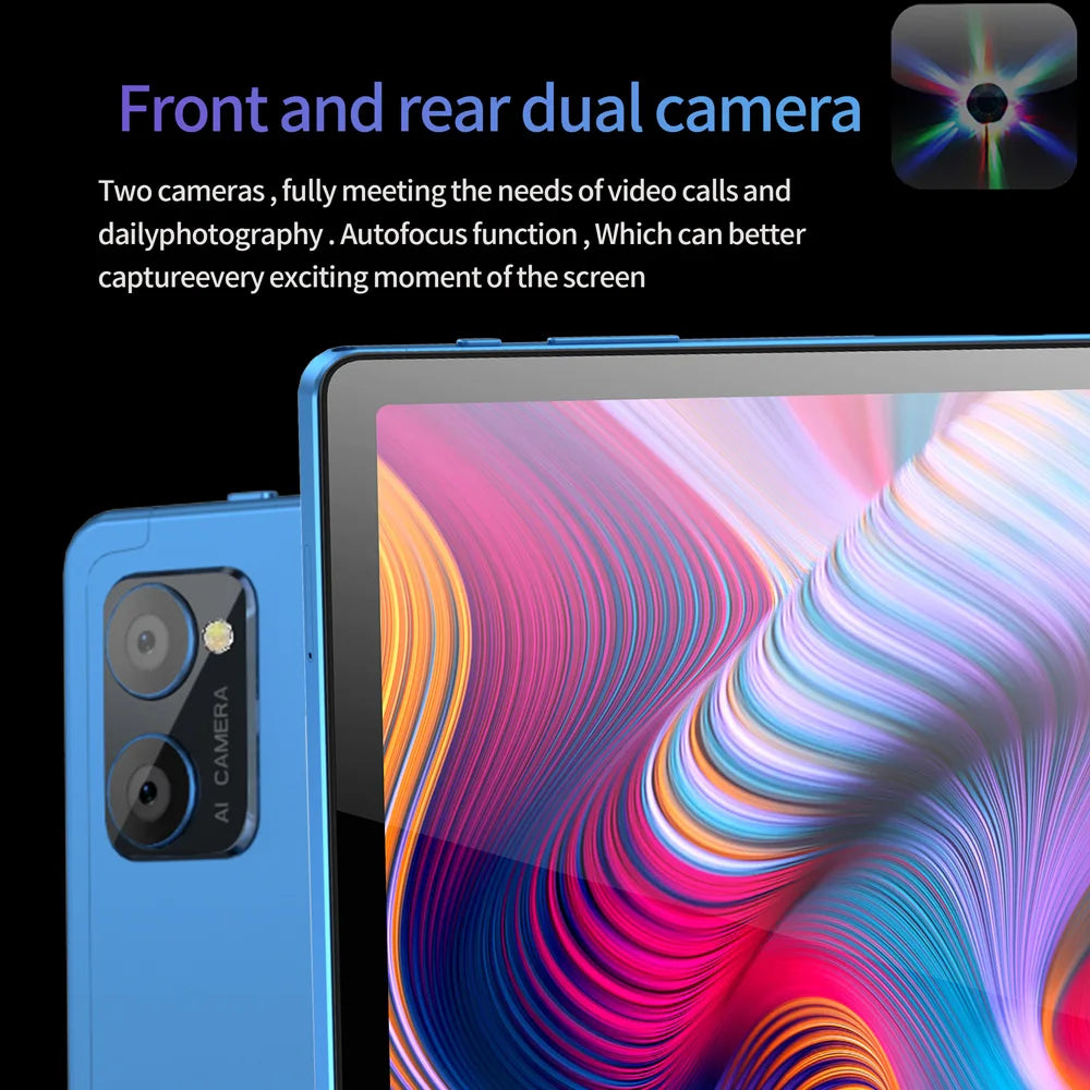 BDF-Y7 Pad nouveau 10.1 pouces 5G Android tablettes Octa Core 8GB RAM 256GB ROM 4G LTE 5G WiFi tablette Pc Double SIM double caméras 8000mAh