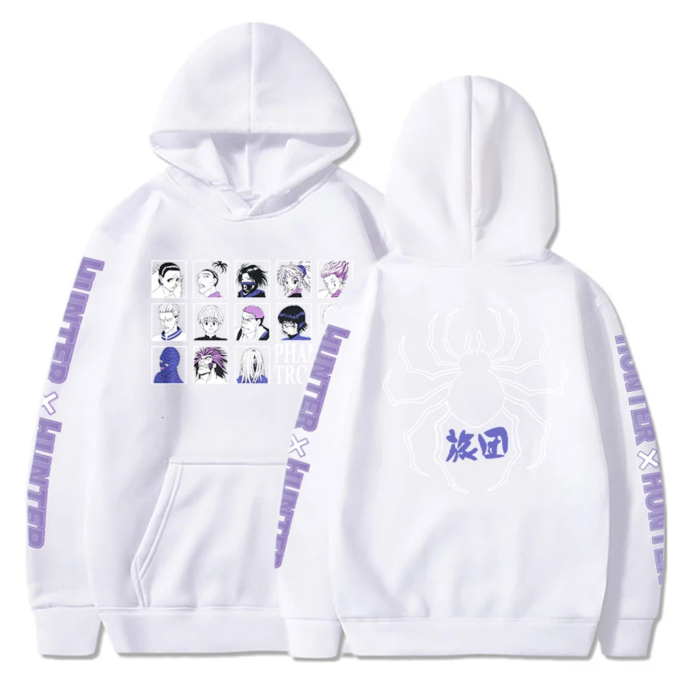 Troupe fantôme Hisoka Chrollo imprimé à capuche Hunter X Hunter Anime Manga sweat hommes femmes sweat à capuche tendance Harajuku Streetwear