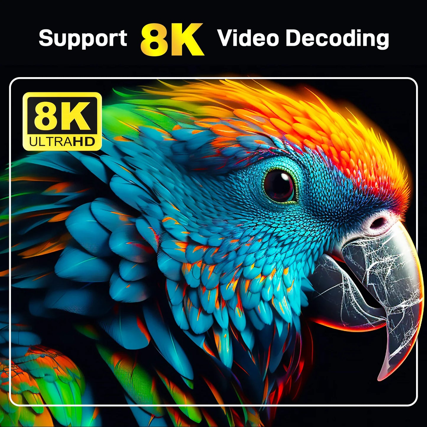 Amlogic S905W2 8K HD Smart TV Box Android 14.0 AV1 Dual WIFI BT Voice Remote Control 3D Video Media Player Home Theater TV Set Top Box