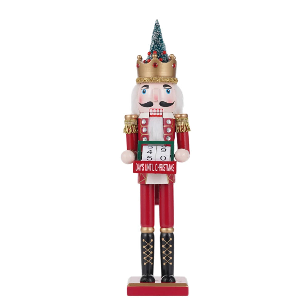 Casse-noisette de noël 40CM, couronne d'arbre de noël, calendrier, article décoratif, artisanat en bois, décoration de Festival pour la maison ou le bureau