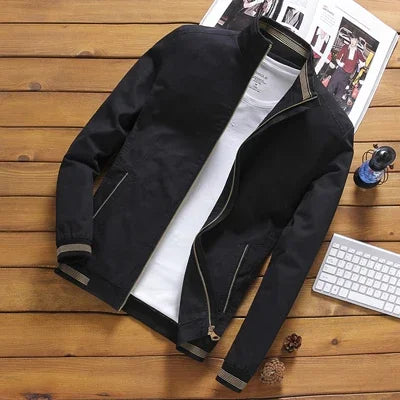 Vestes bombardier personnalisables pour hommes, vêtements d'extérieur décontractés, coupe-vent à col montant, manteaux Slim pour hommes, vestes de costume WT1021