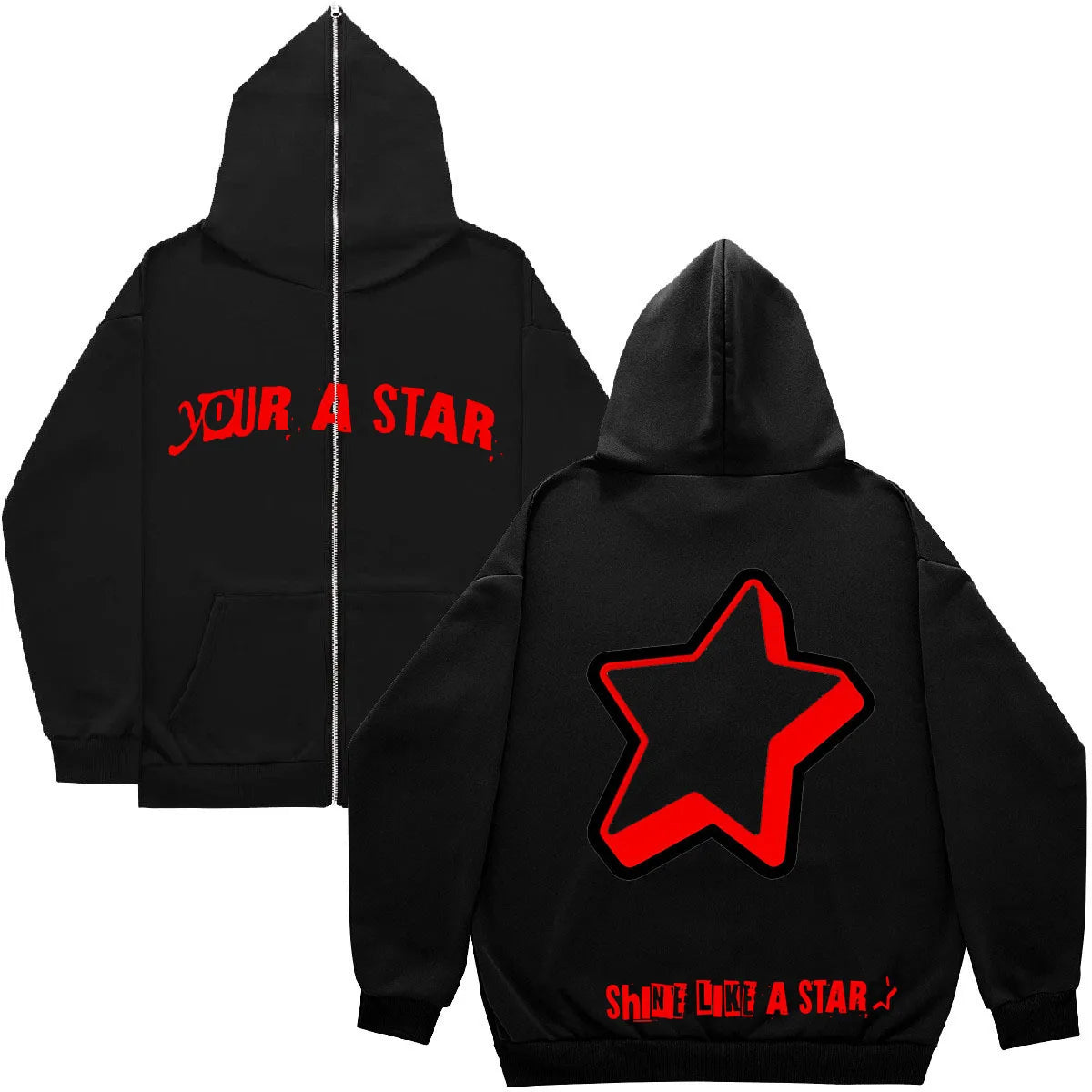 Sweat à capuche zippé Halloween V-Star Vizion Cobweb Dark Hip, sweat à capuche rétro américain, veste tendance pour hommes de la rue 2025, sweat à capuche surdimensionné