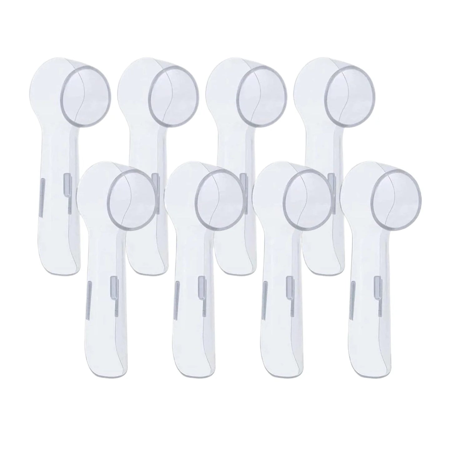8 PIECES CAPUCHON DE BROSSE A DENT ORAL B TRANSPARENTES