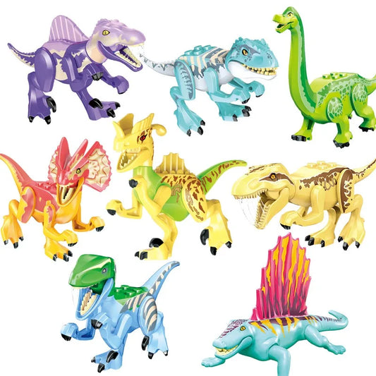 Mini bloc de construction jouet dinosaure jurassique Puzzle Animal tyrannosaure Rex ptérosaure bloc de construction jouet cadeau pour enfants
