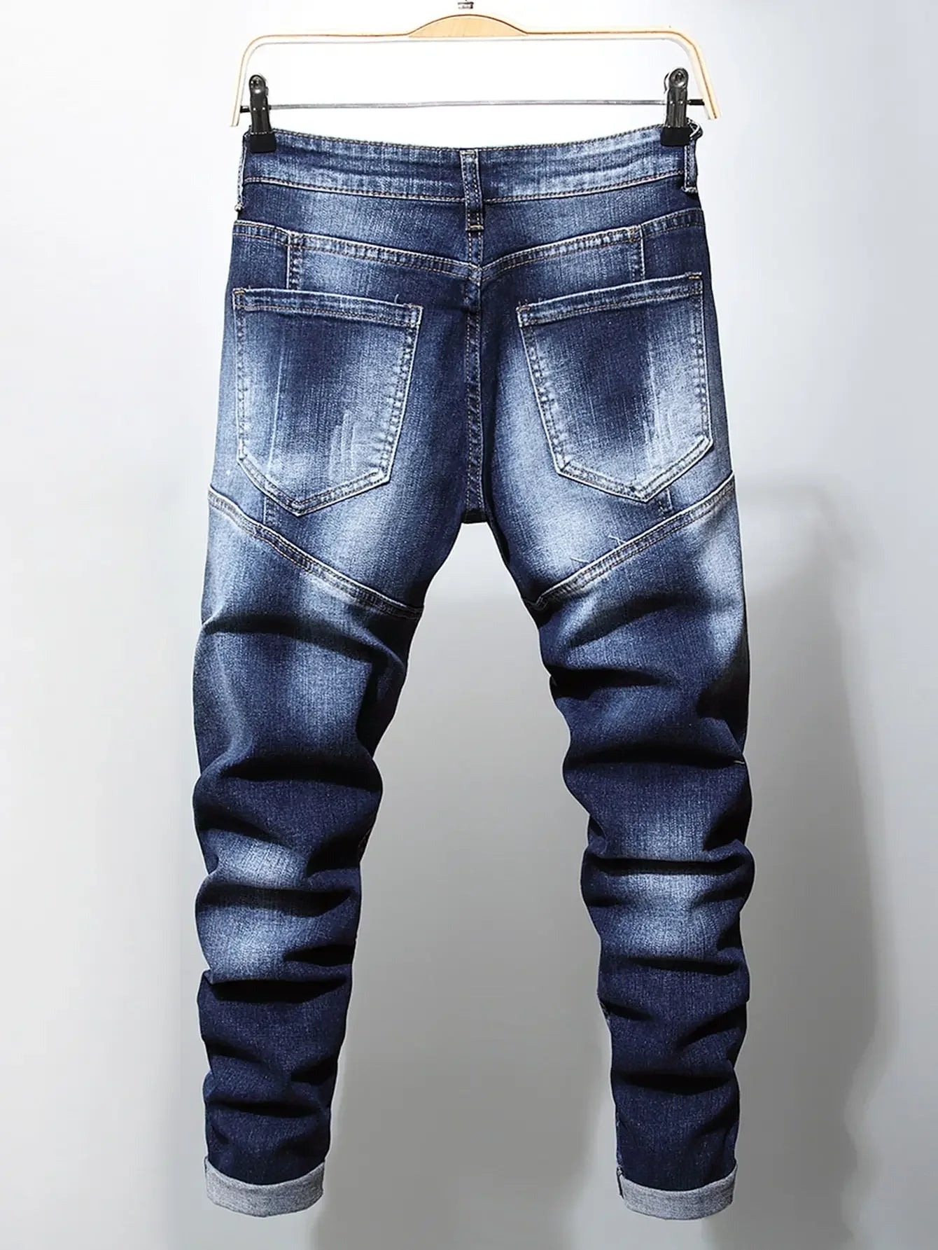 Jean classique en denim bleu pour homme, coupe droite, grande taille, à la mode, pour les affaires, nouvelle collection
