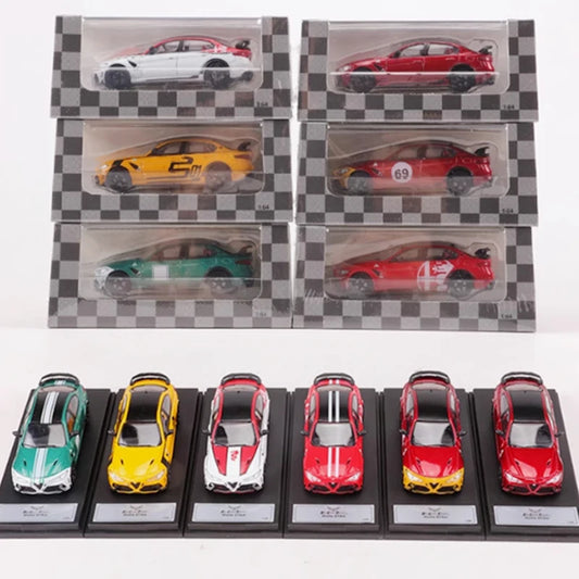 SHADOW/DCT 1:64 échelle Romeo Giulia GTAm voiture en alliage modèle de voiture ornement Souvenir affichage Collection passe-temps cadeau
