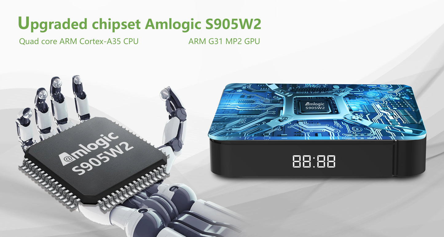 Android11 Tanix W2 TV Box Amlogic S905W2 2G 16G 4G 32G 64G H.265 3D AV1 BT 2.4G 5G Wifi 4K HDR Video Player Set Top Box PK TX3