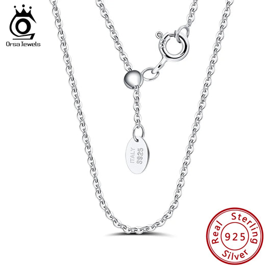 ORSA JEWELS véritable 925 collier en argent Sterling Figaro joint torique chaîne de cou torsadé serpent barre singapour boîte chaîne collier femmes 1
