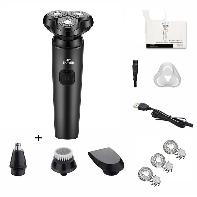 ZOZEN rasoir électrique rasoir électrique Rechargeable tondeuse à cheveux coupe Machine à raser pour hommes tondeuse à barbe humide-sec double usage