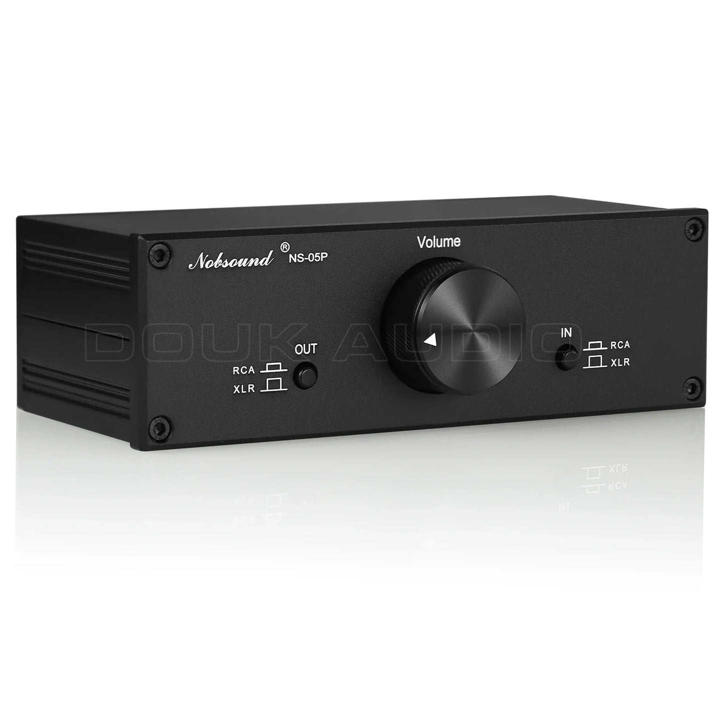 Nobsound NS-05P entièrement balchoses préamplificateur passif préampli XLR/RCA contrôleur de volume pour haut-parleurs actifs et autres appareils audio