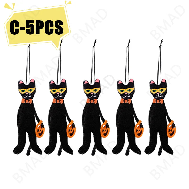 Pendentif décoratif suspendu pour Halloween, citrouille, chat noir, fantôme, crâne, ornement pour fête, jour des morts, décoration d'halloween pour la maison