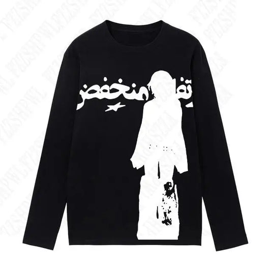 T-shirt à manches longues pour femmes, Harajuku, Hip Hop, Y2K, Vêtements décontractés, Esthétique, Chic, Aadt, Rock, Mode classique, Emo, Vintage, Coton, Y-Fashion