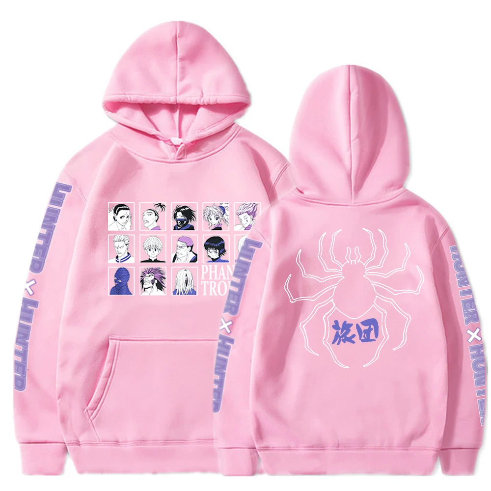 Troupe fantôme Hisoka Chrollo imprimé à capuche Hunter X Hunter Anime Manga sweat hommes femmes sweat à capuche tendance Harajuku Streetwear