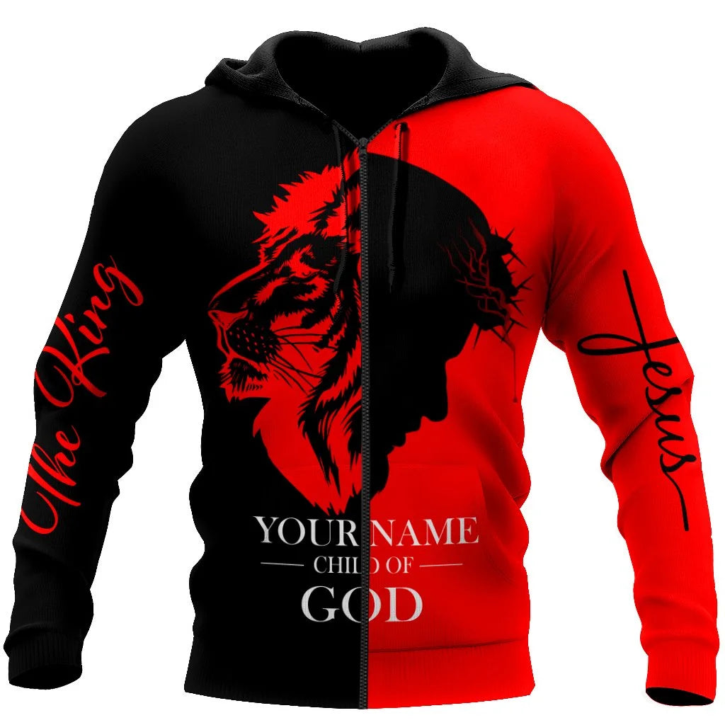 Sweat à capuche à fermeture éclair pour hommes, imprimé croix de jésus en 3D, dieu, Cool, Harajuku, chevaliers templiers, pull à manches longues pour hommes, nouvelle collection automne et hiver