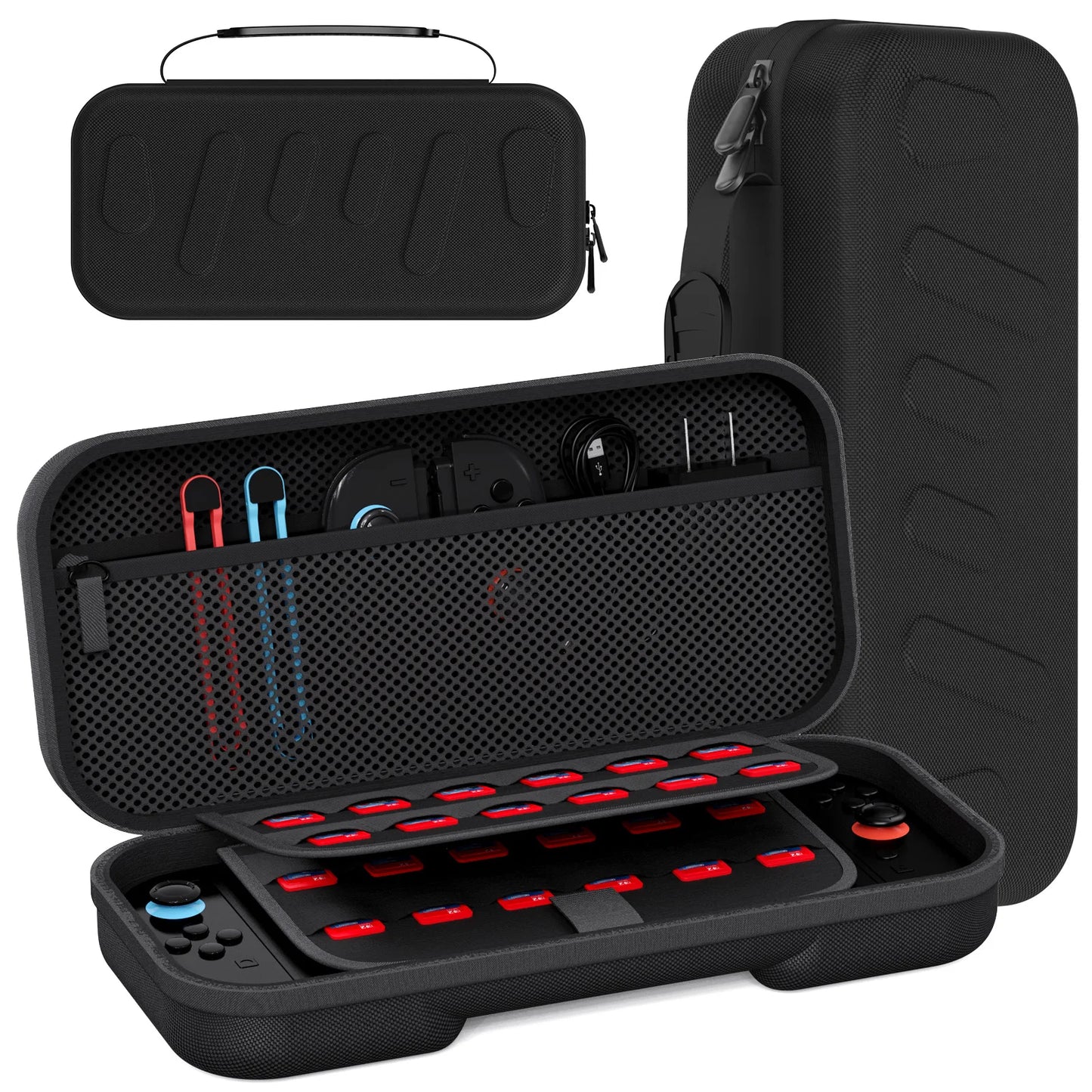 Carrying Case for Switch 2 Slimline Model 2025, Protective Hard Case with 20 Game Card Slots, Portable Travel Organizer
