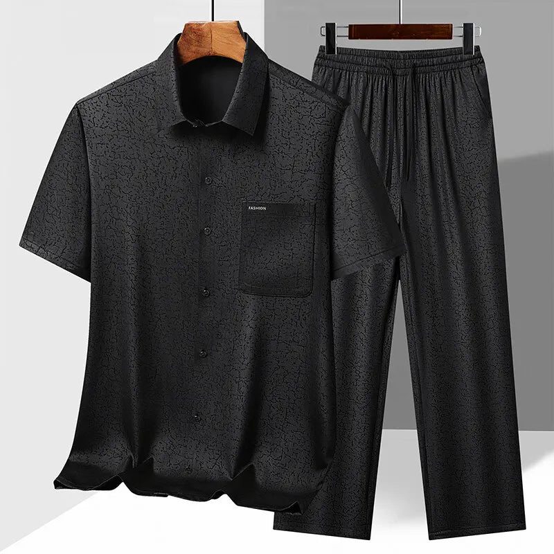 (Chemises + pantalons) printemps été coton lin chinois Tang costume hommes Style chinois Hanfu Tang costume ensemble