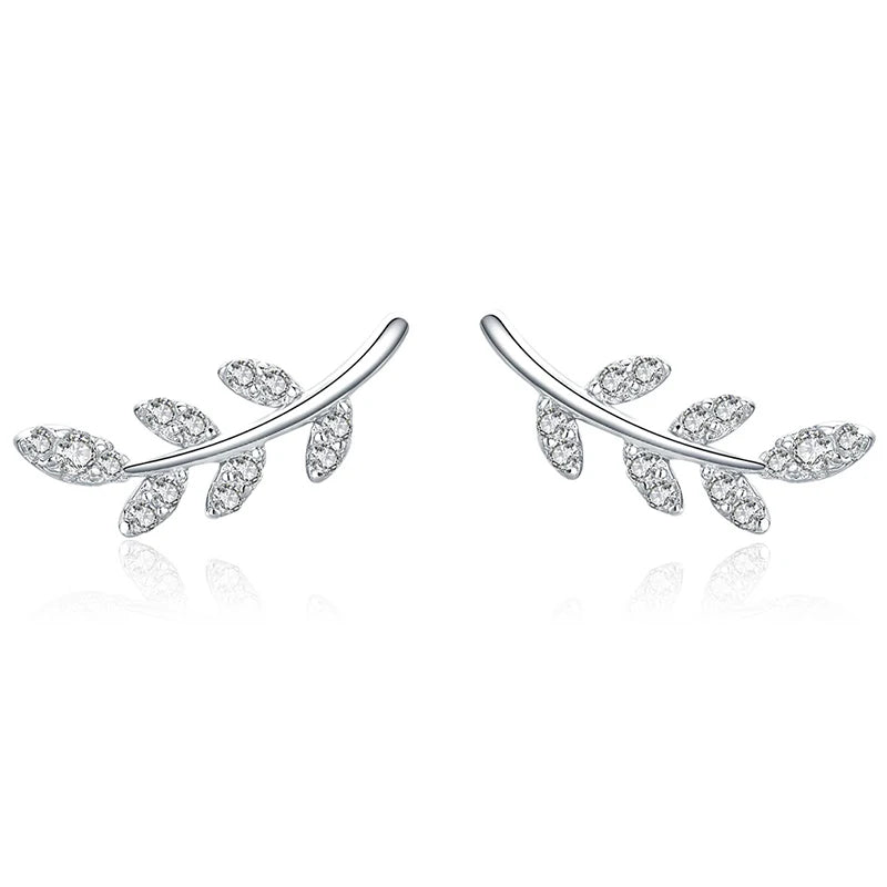 WOSTU boucles d'oreilles cœur fleur 100% argent Sterling 925 perle petites boucles d'oreilles pour femmes mariage fiançailles bijoux cadeaux