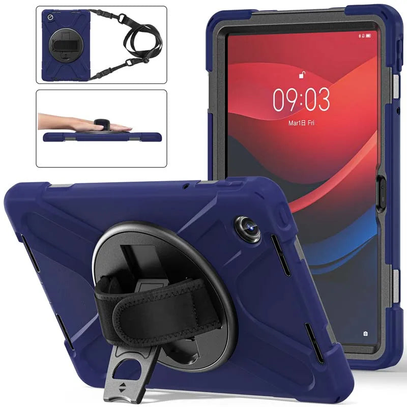 Étui de support pour Lenovo Tab, housse antichoc avec bandoulière