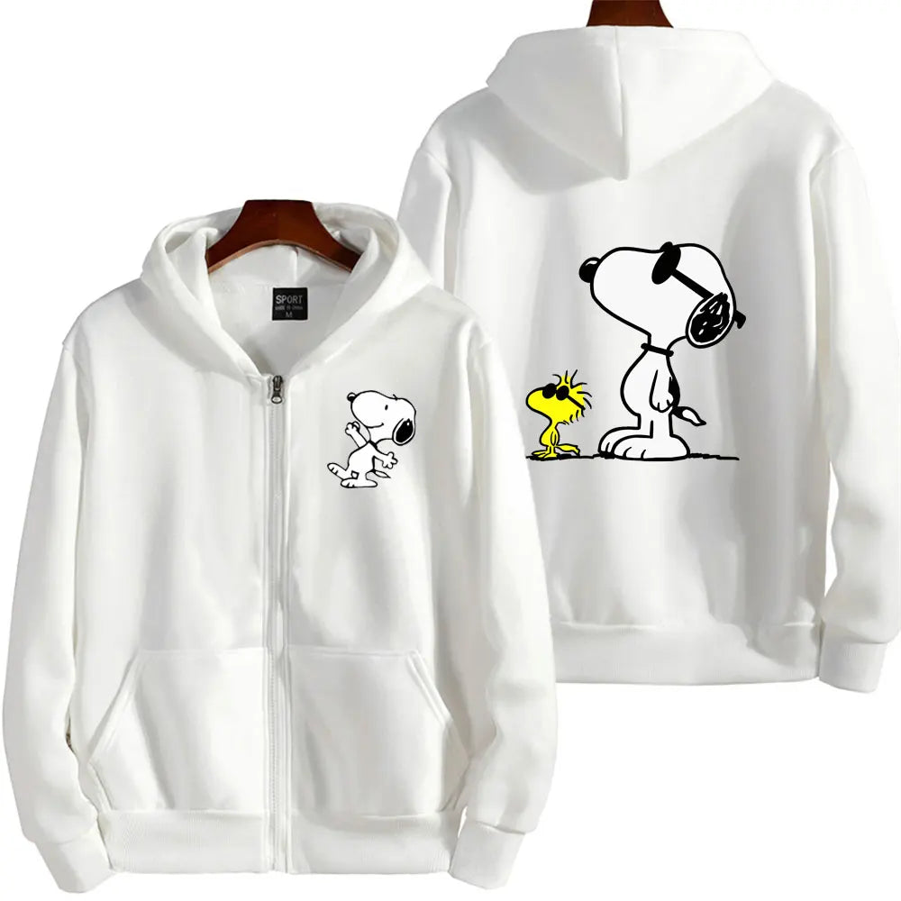 SnoAmendments-Sweat-shirt à Capuche Blanc avec Fermeture Éclair pour Homme et Femme, Vêtement de Couple, Collection Printemps-Automne 2024