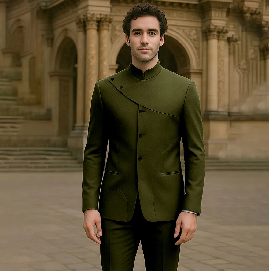 Costumes pour hommes charmants, personnalisés, haute couture, simple boutonnage, deux pièces (veste + pantalon), ensemble droit Simple et intelligent pour hommes