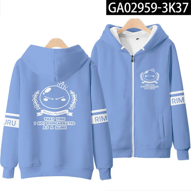 Sweats à capuche Anime Rimuru Tempest pour hommes et femmes, sweat à manches longues, vêtements Streetwear, costume Cosplay