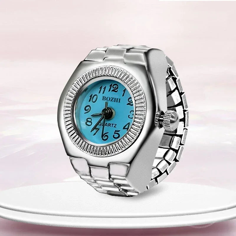 Montre de doigt punk vintage pour hommes et femmes, mini bracelet élastique,