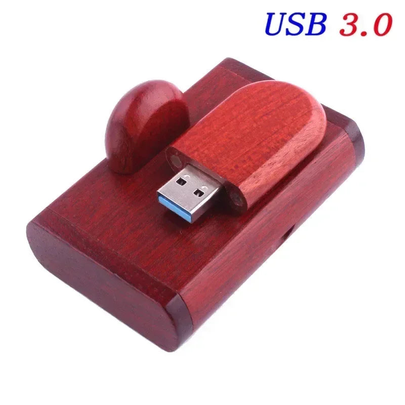 JASTER USB 3.0 haute vitesse boîte en bois Logo personnel clé USB 8GB 16GB 32GB 64GB