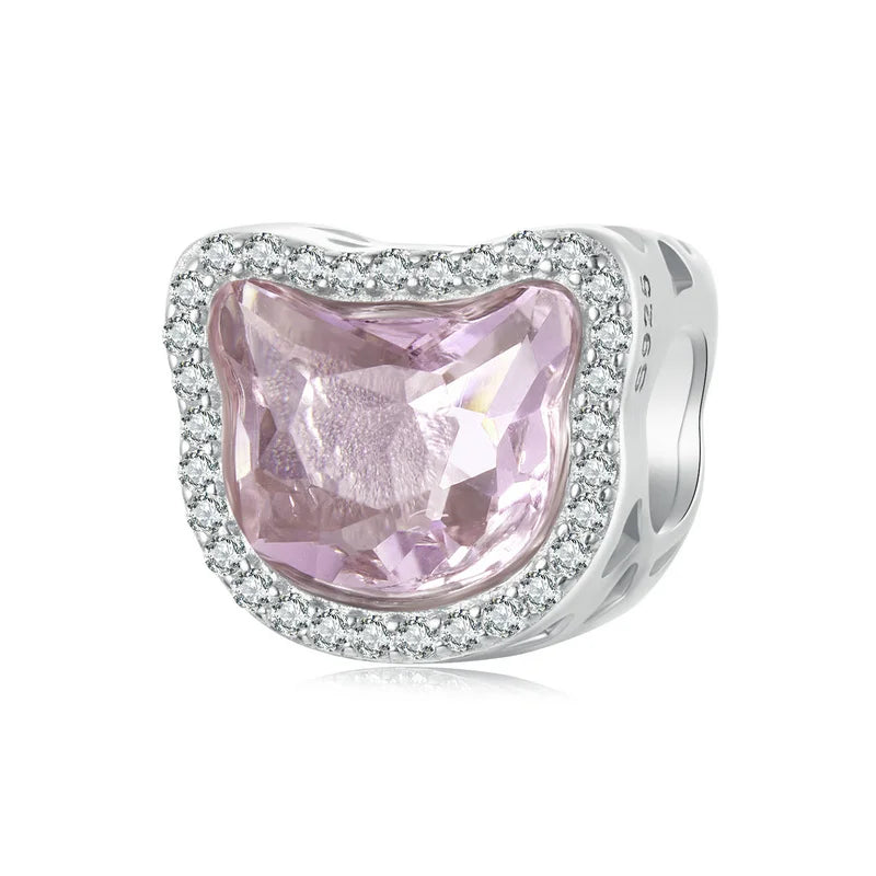 100% argent Sterling 925 véritable 10 couleurs breloque coeurs radieux en cristal pour Bracelet