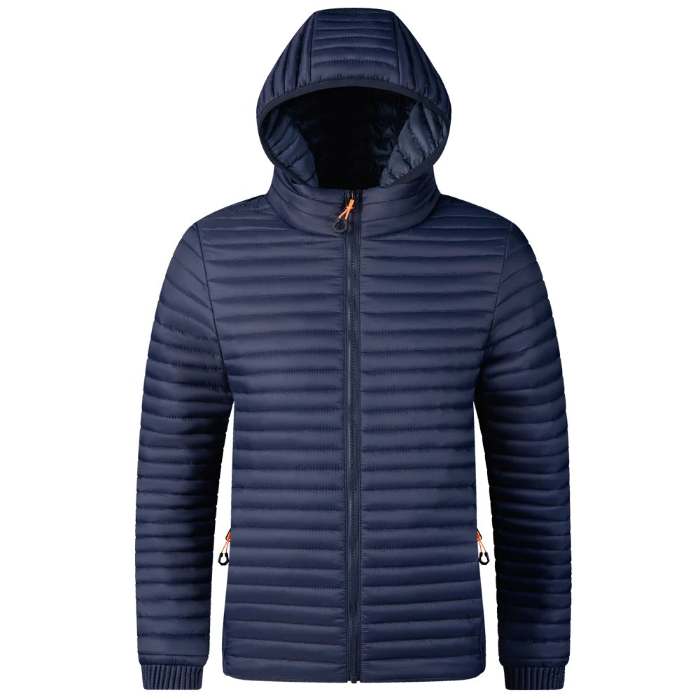 Veste Parka Imperméable pour Homme, Manteau Chaud, Décontracté, à la Mode, Coupe-Vent, avec Poignées, Chapeau Amovible, Nouvelle Collection Automne Hiver
