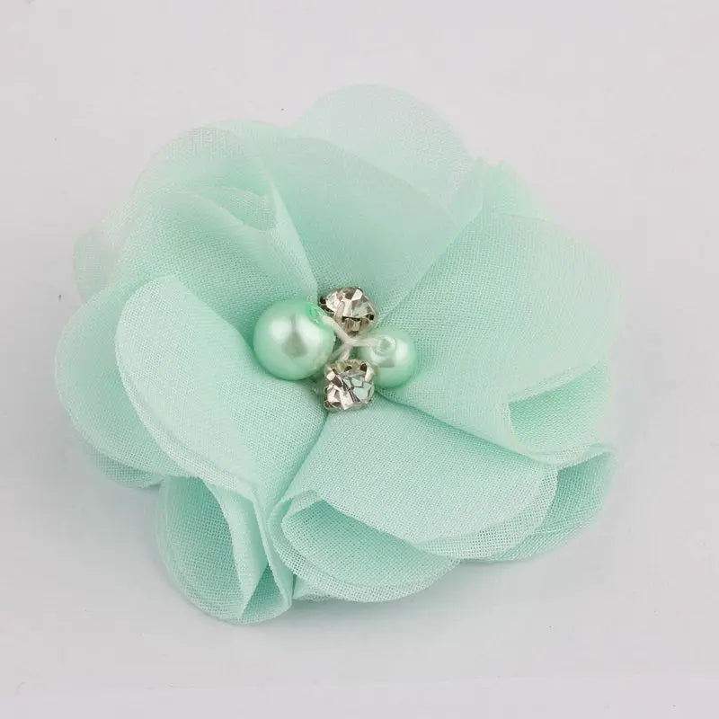 Mini fleurs artificielles en tissu mousseline de soie, 8 pièces, 2 pouces, 35 couleurs, pour Invitation de mariage, décoration de robe