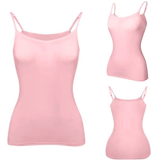 Sous-vêtements pour femmes avec bas et coussinet de poitrine, sans anneau en acier, Sexy, surdimensionné, couleur unie, Camisole polyvalente pour quatre saisons