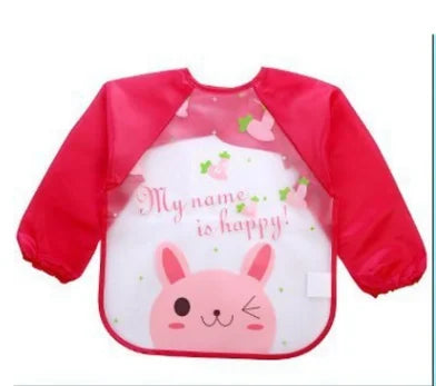 Bavoirs imperméables à manches longues pour bébé, mignon, tablier d'alimentation pour enfants, bavoir, peinture de rots, dessin, vêtements doux pour tout-petits, Bandana