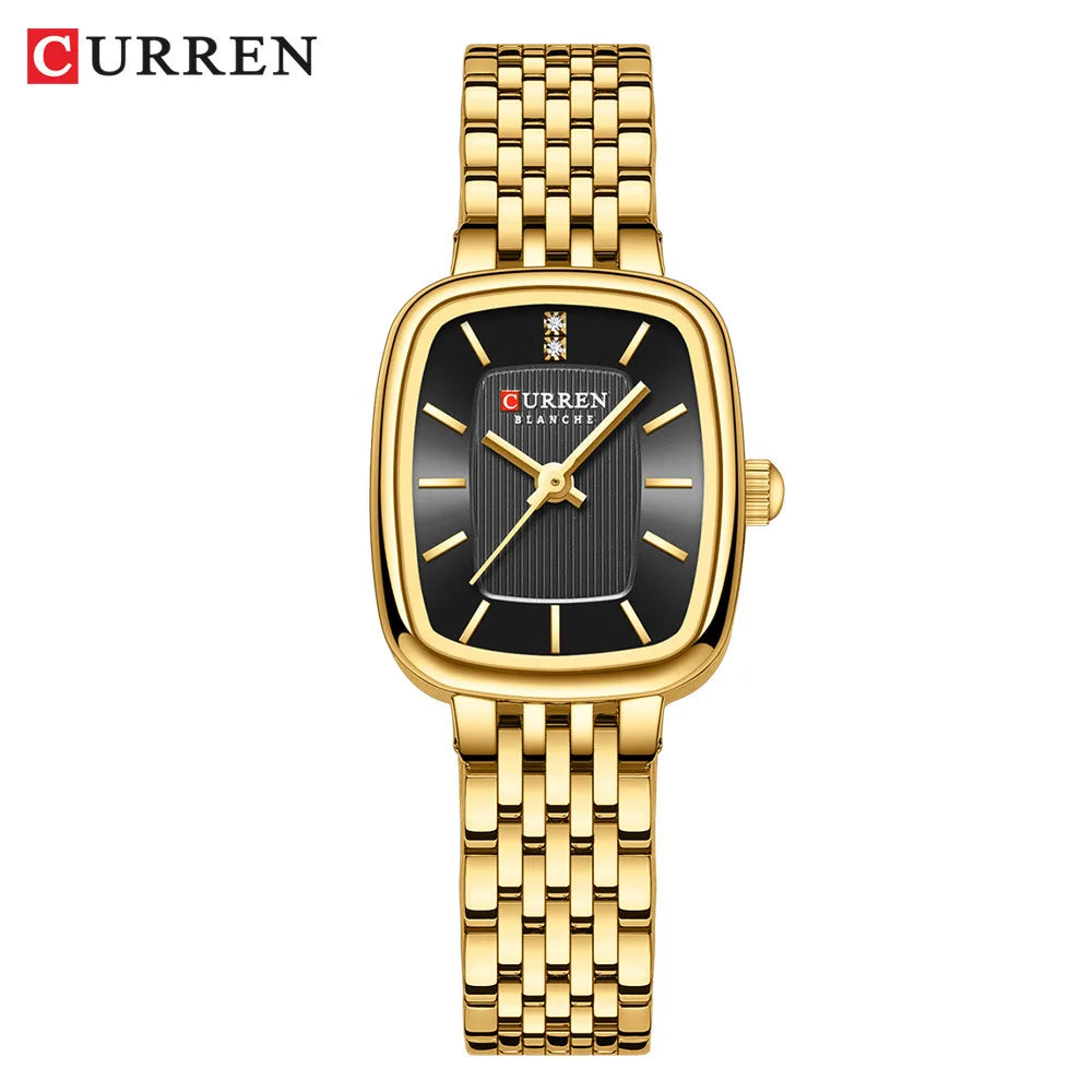 CURRN 9093 montres à Quartz carrées de luxe pour femmes en acier inoxydable 3ATM