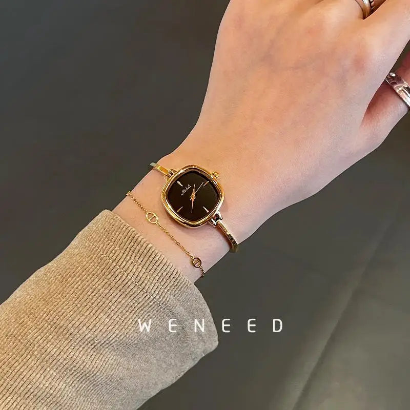 Ankela-Montre rouge pour femmes, rétro, haut de gamme,collection 2025