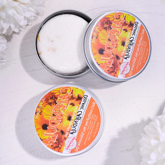 Le savon shampooing végétal au calendula n'a pas d'huile de silicone ni résidu, nettoie en profondeur le cuir chevelu, contrôle l'huile et élimine l'huile