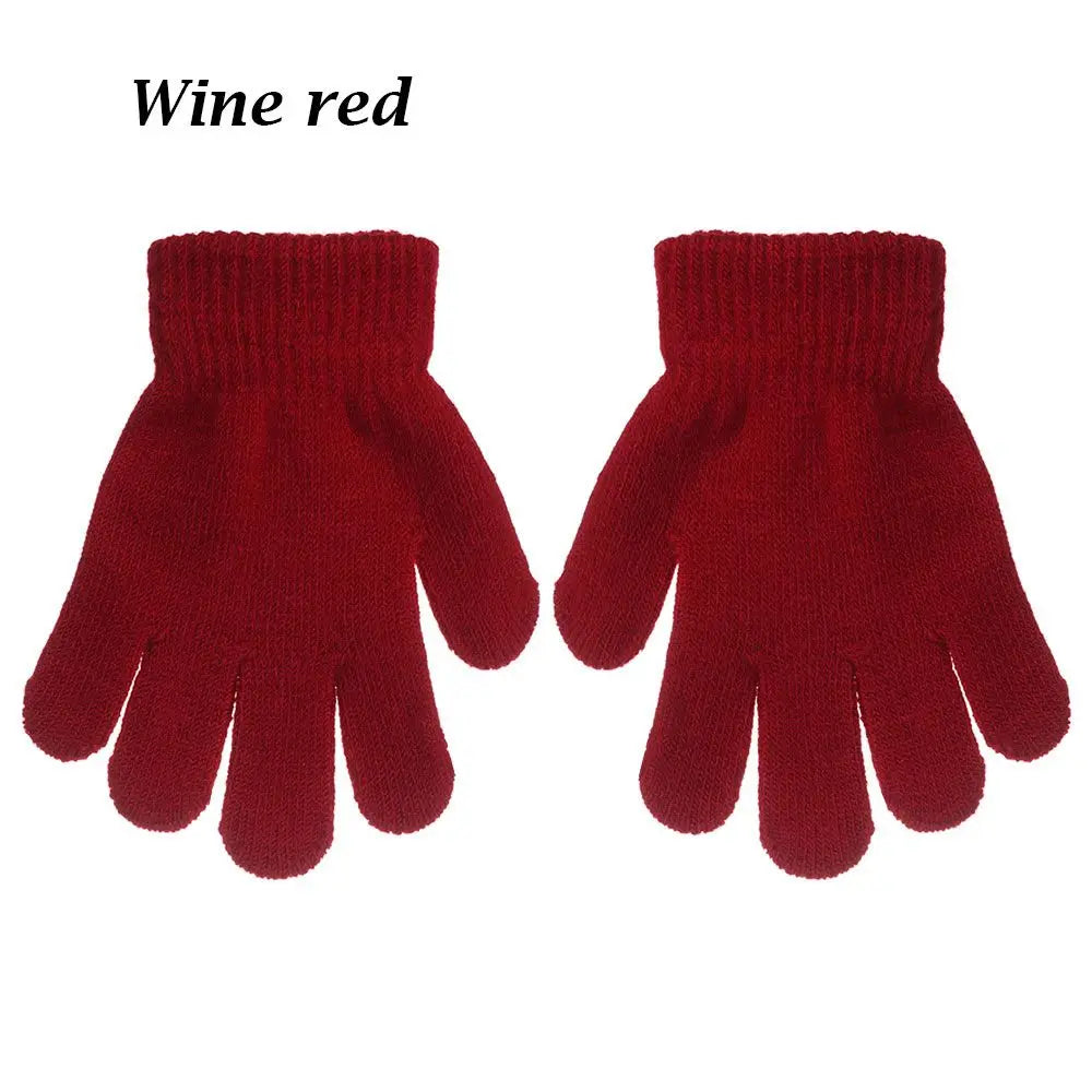 Gants extensibles simples et solides pour enfant, mitaines chaudes pour garçon et fille de 5 à 10 ans, collection automne et hiver