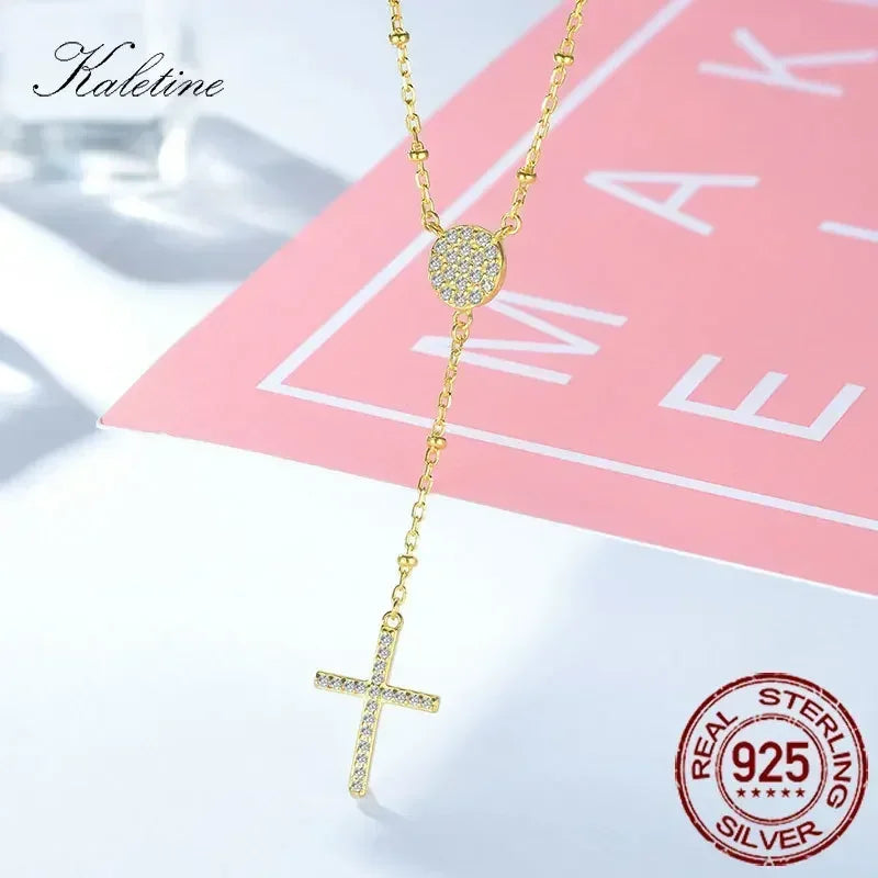 KALETINE 925 argent Sterling chapelet colliers à la mode or bijoux croix breloques dinde mauvais œil collier femmes accessoires hommes