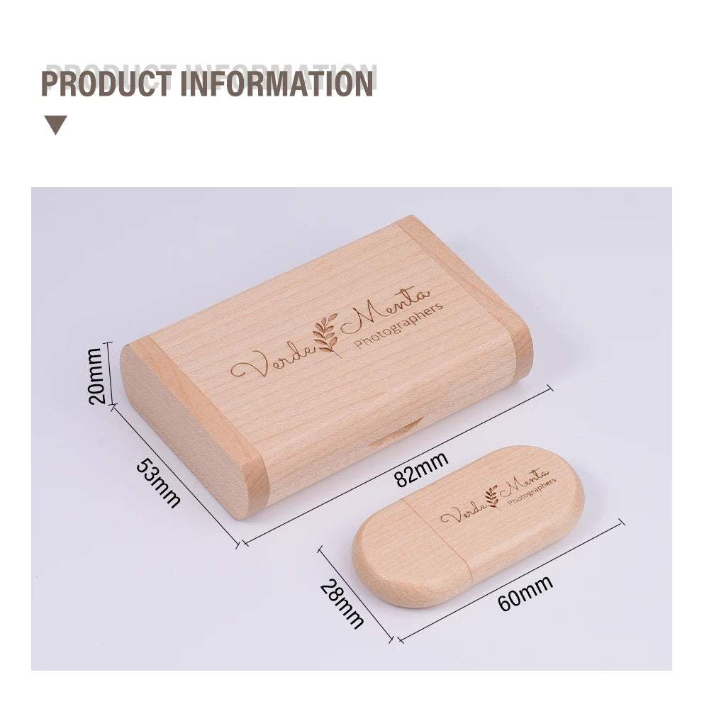 JASTER USB 3.0 haute vitesse boîte en bois Logo personnel clé USB 8GB 16GB 32GB 64GB