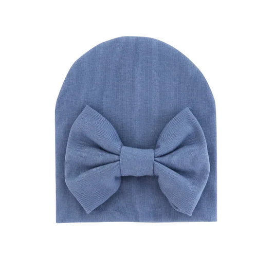 Chapeau avec nœud en coton pour bébé fille, casquette chaude pour nouveau-né, bonnet pour bébé, accessoires solides, 2020