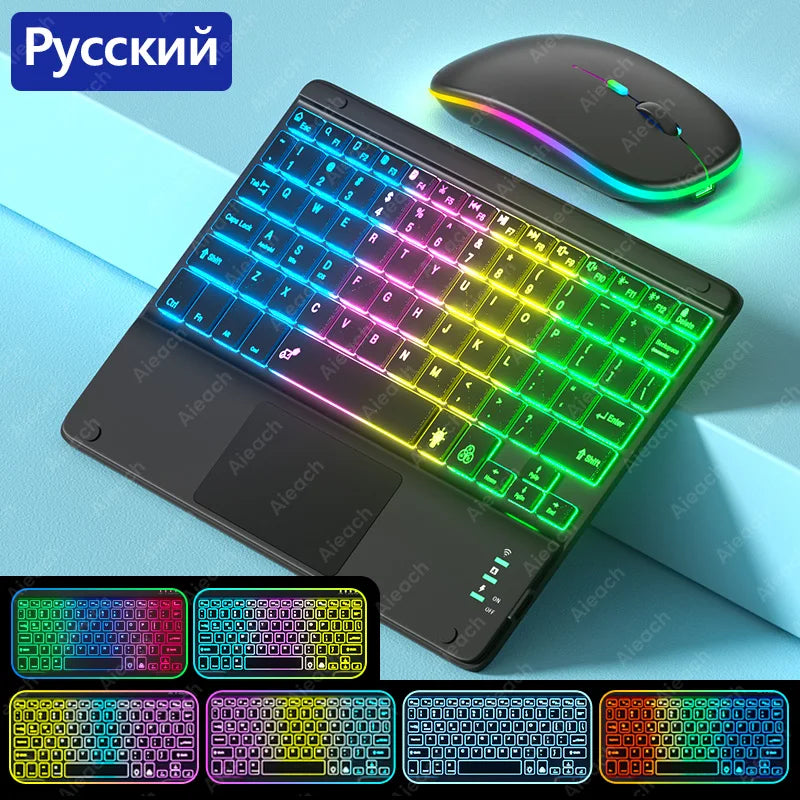 Clavier Android pour tablette rétroéclairée Rechargeable